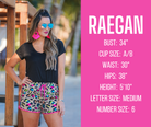 everyday shorts model specs for RAEGAN