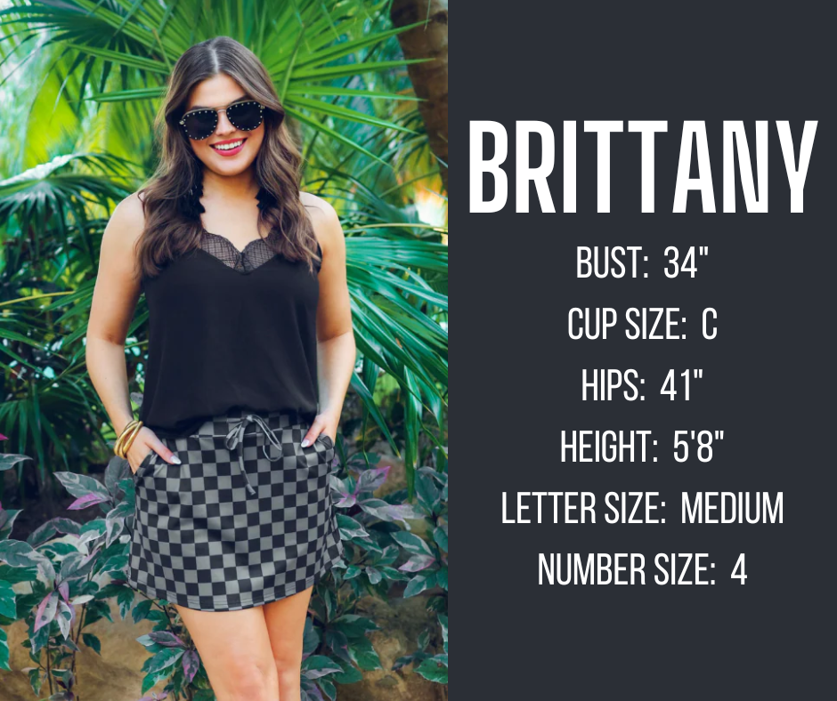 everyday skort model specs for BRITTANY
