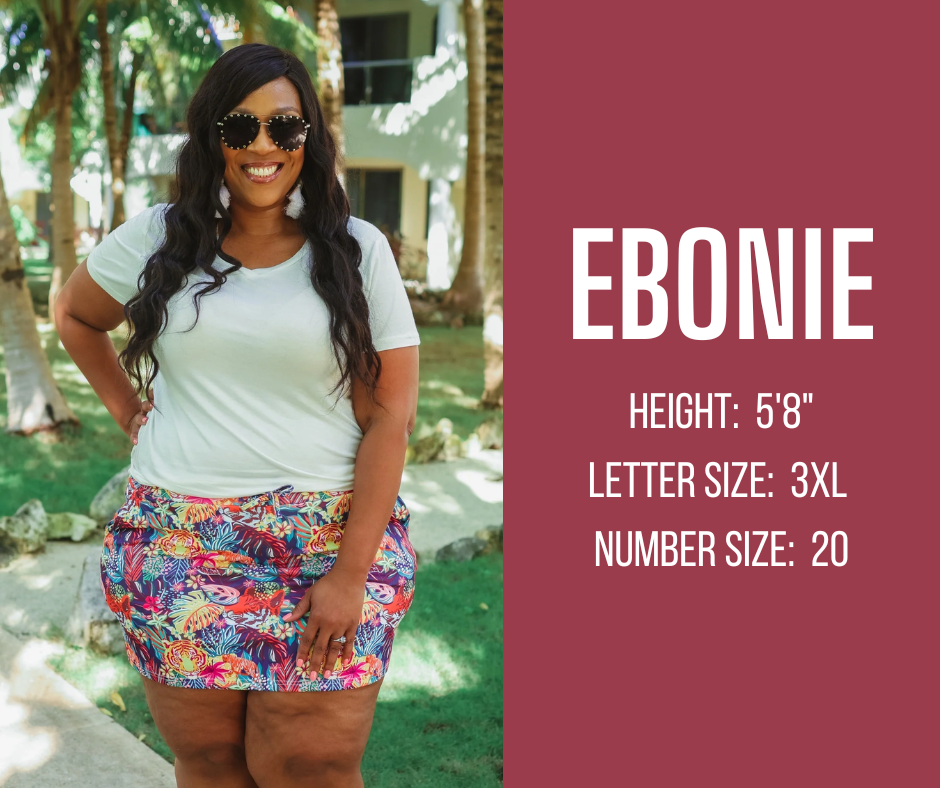 everyday skort model specs for EBONIE
