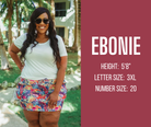 everyday skort model specs for EBONIE