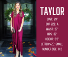 fall and winter model specs for TAYLOR