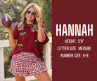 game day model specs for HANNAH