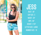 sports everyday shorts model specs for JESS