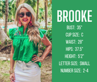 spring and summer model specs for BROOKE
