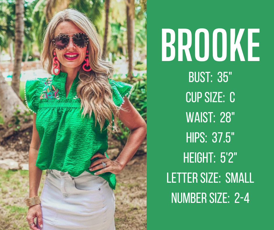 spring and summer model specs for BROOKE