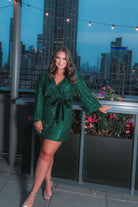 Shades of Shimmer Sequin Dress EMERALD (Sydney)