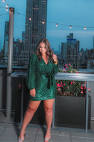 Shades of Shimmer Sequin Dress EMERALD (Sydney)