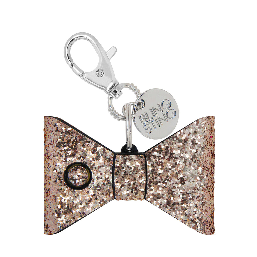 Personal Security Alarm - Glitter Bow (Rose Gold FRONT)
