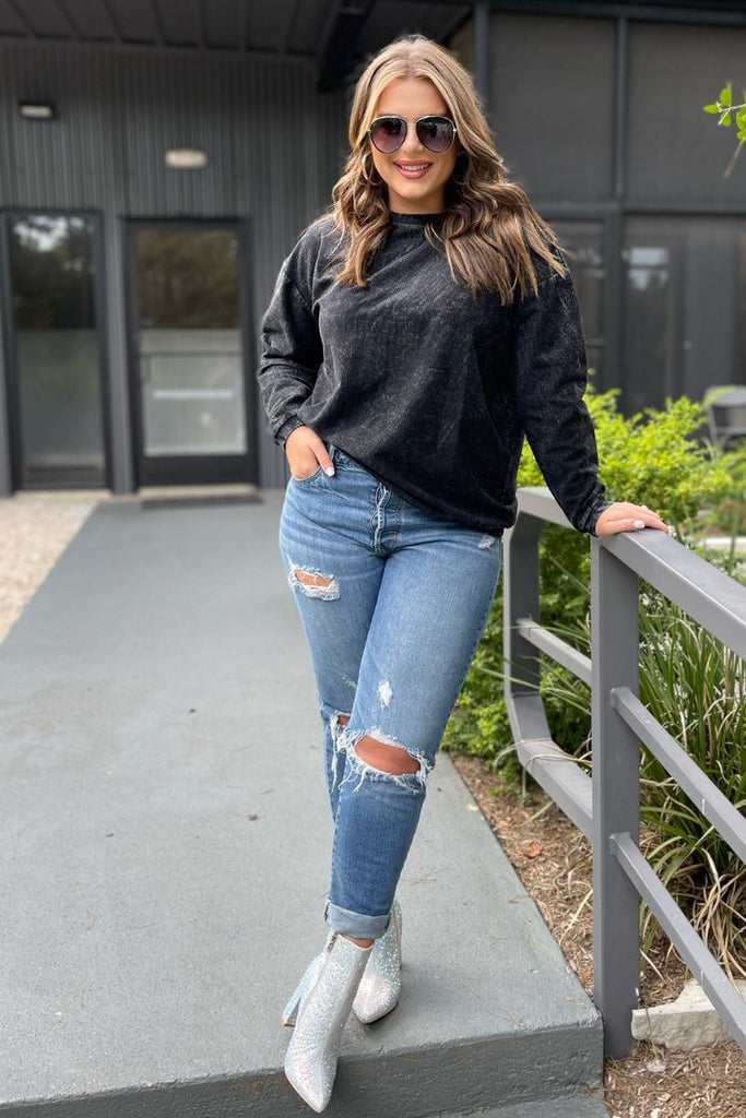 Andy Corded Vintage Pullovers BLACK (Sydney)