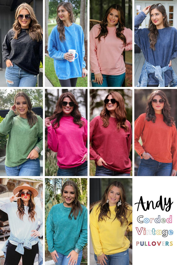 Andy Corded Vintage Pullovers (colors)