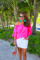 Aruba Off the Shoulder Top PINK (Jess)