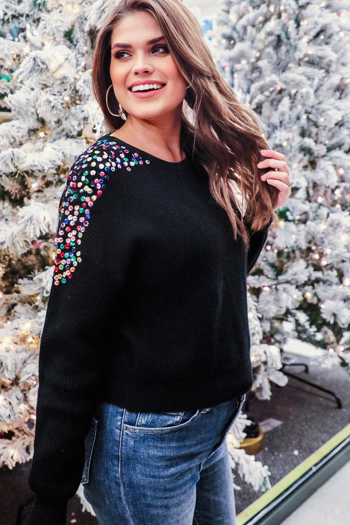 Party Favor Sequin Sweater BRITTANY