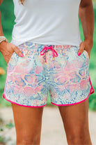 Salt & Sand Colorful Snake Drawstring Everyday Shorts MULTI (Jess)