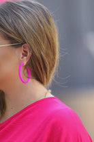 American Honey Hoop Earrings PINK (Sydney)