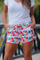 Flower Power Drawstring Everyday Shorts JESS