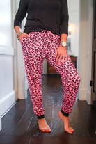 Gossip Girl Pink Leopard Drawstring Everyday Joggers (Jess)