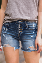 Harlan High Waisted Denim Shorts BRITTANY