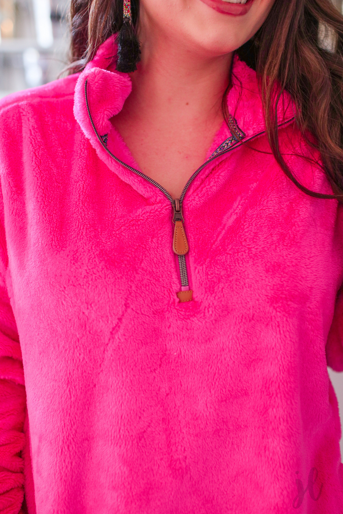 Hot Pink Elle Fleece Pullover PINK (Sydney)