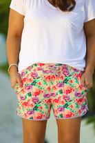 Island Essence Floral Drawstring Everyday Shorts DARBY