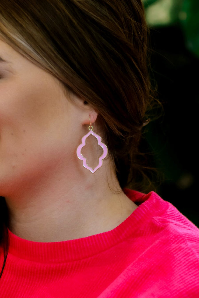 Izzie Drop Earrings PINK