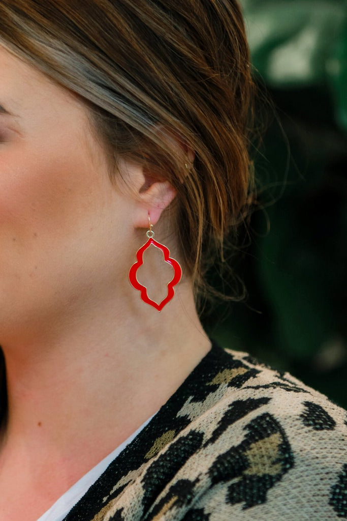 Izzie Drop Earrings RED