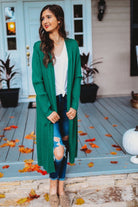 Jaded Ribbed Cardigan EMERALD (Taylor)