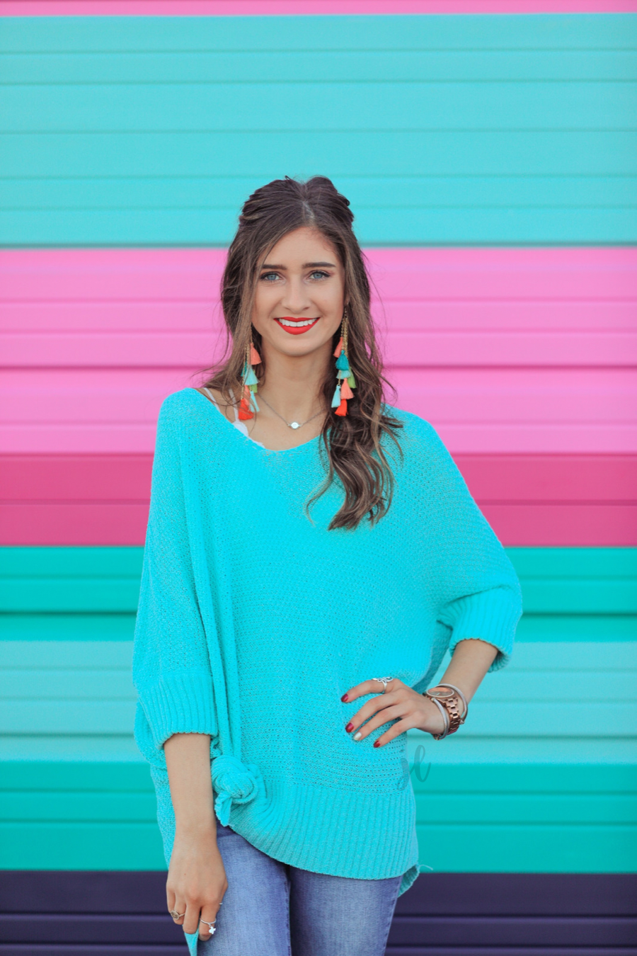 Jenna Hi Lo Tunic AQUA (Taylor)