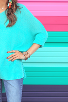 Jenna Hi Lo Tunic AQUA (Taylor)