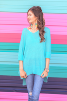 Jenna Hi Lo Tunic AQUA (Taylor)