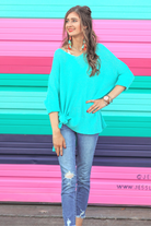 Jenna Hi Lo Tunic AQUA (Taylor)