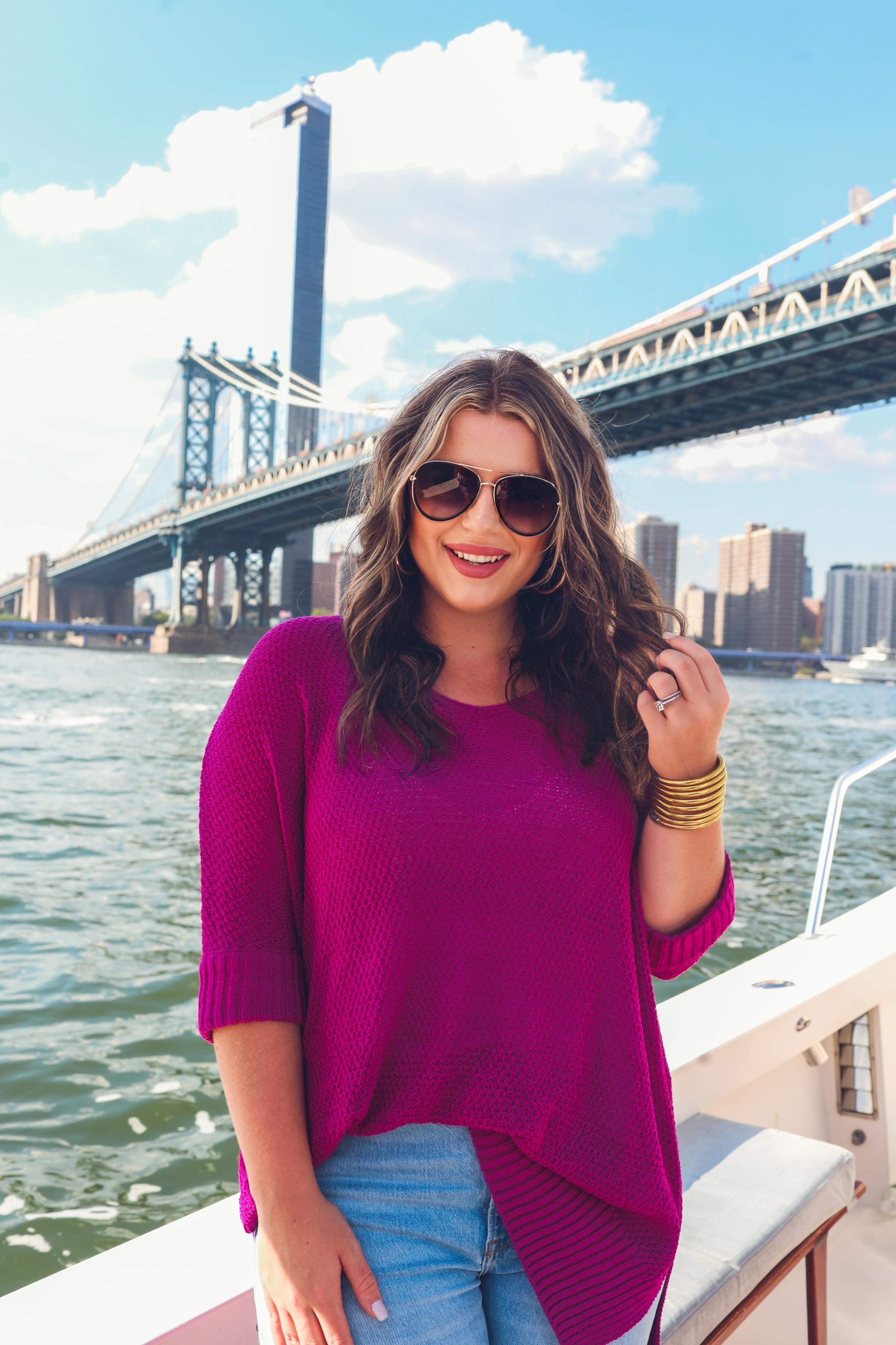 Jenna Hi Lo Tunic MAGENTA (Sydney)