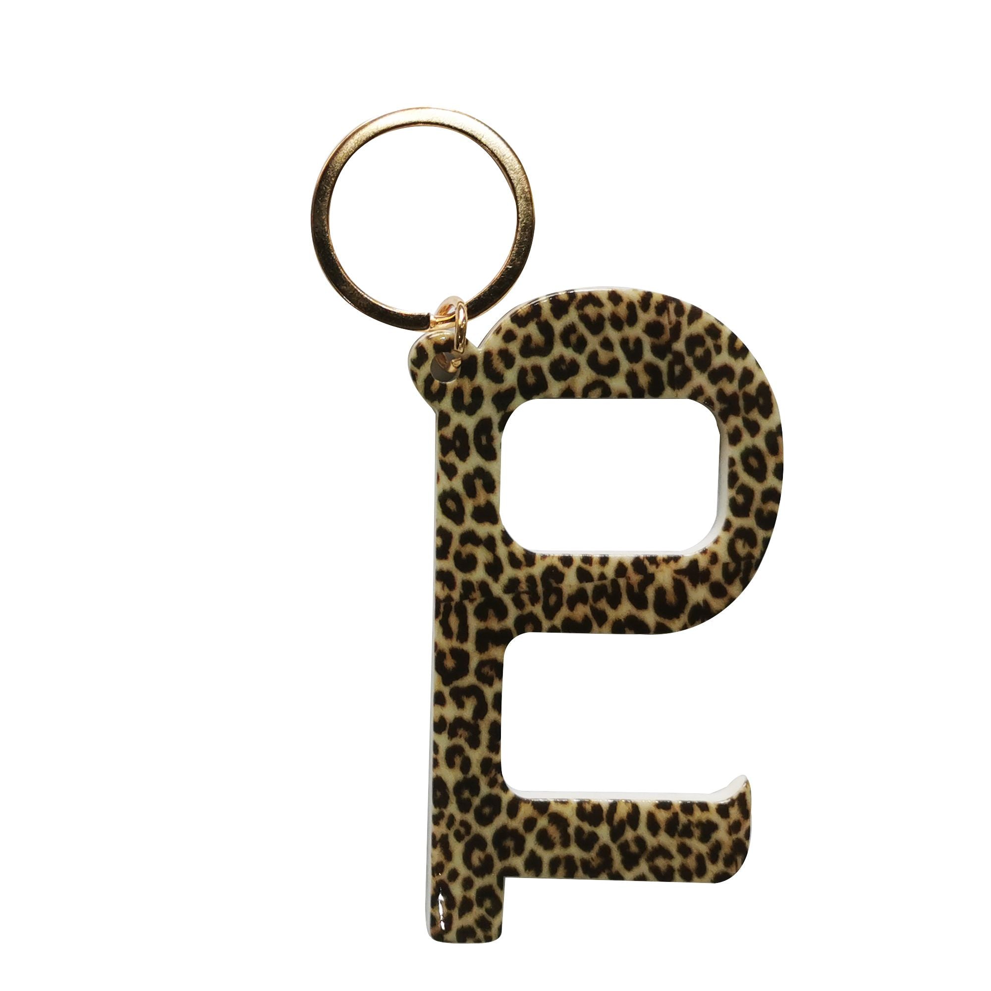 Hands Free Contactless Keys (Leopard Mustard)