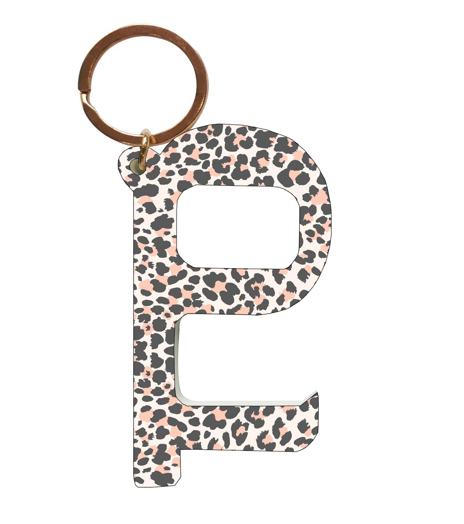 Hands Free Contactless Keys (Leopard Pink Grey)