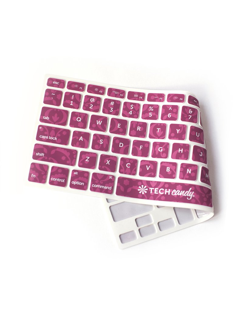 silicone keyboard cover available in bordeaux (magenta)