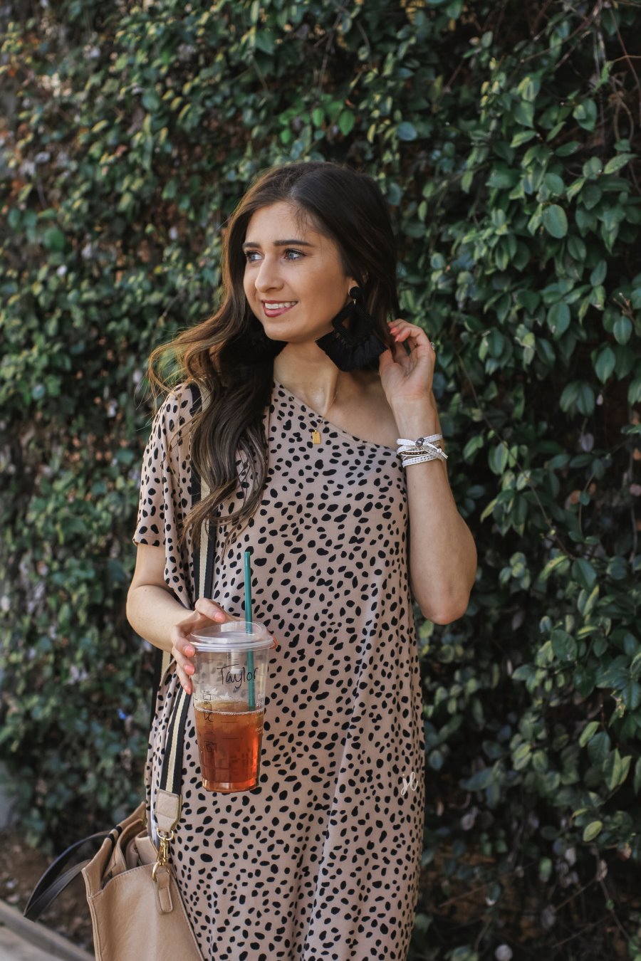 Let's Talk Leopard One Shoulder Maxi Dress