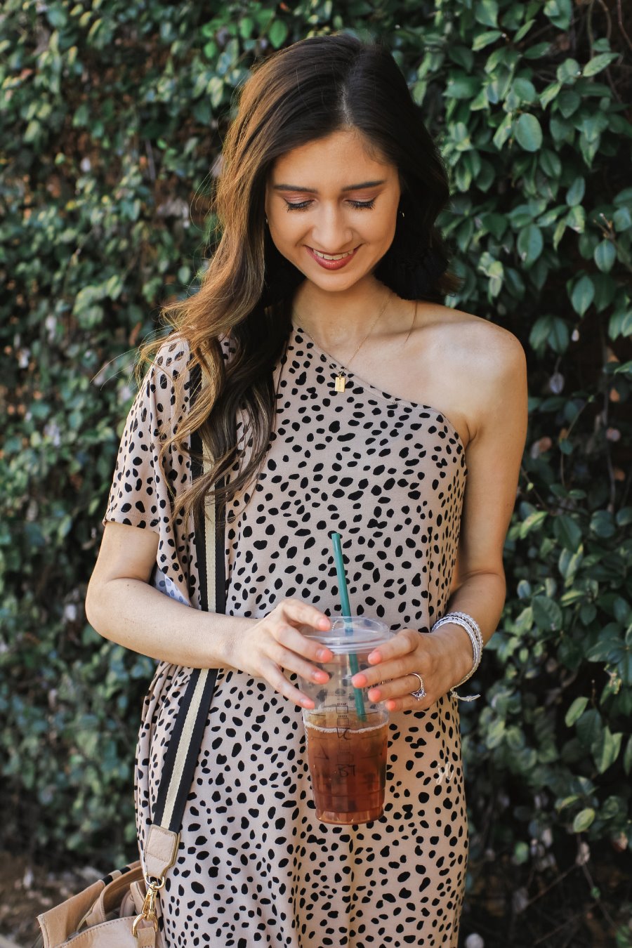 Let's Talk Leopard One Shoulder Maxi Dress