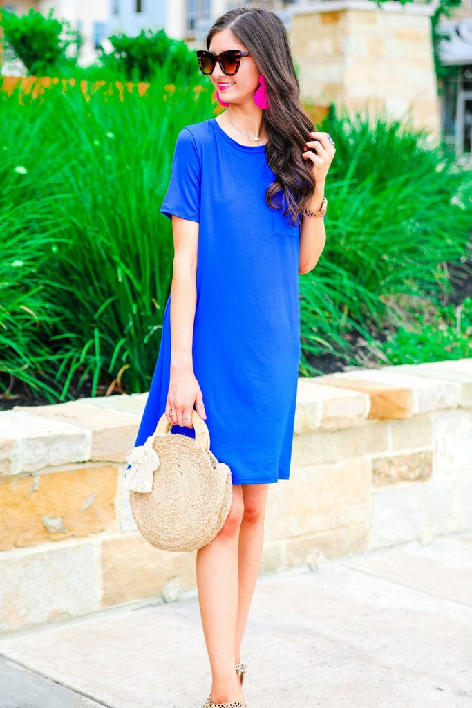 Maddy T-Shirt Dress ROYAL BLUE (Taylor)