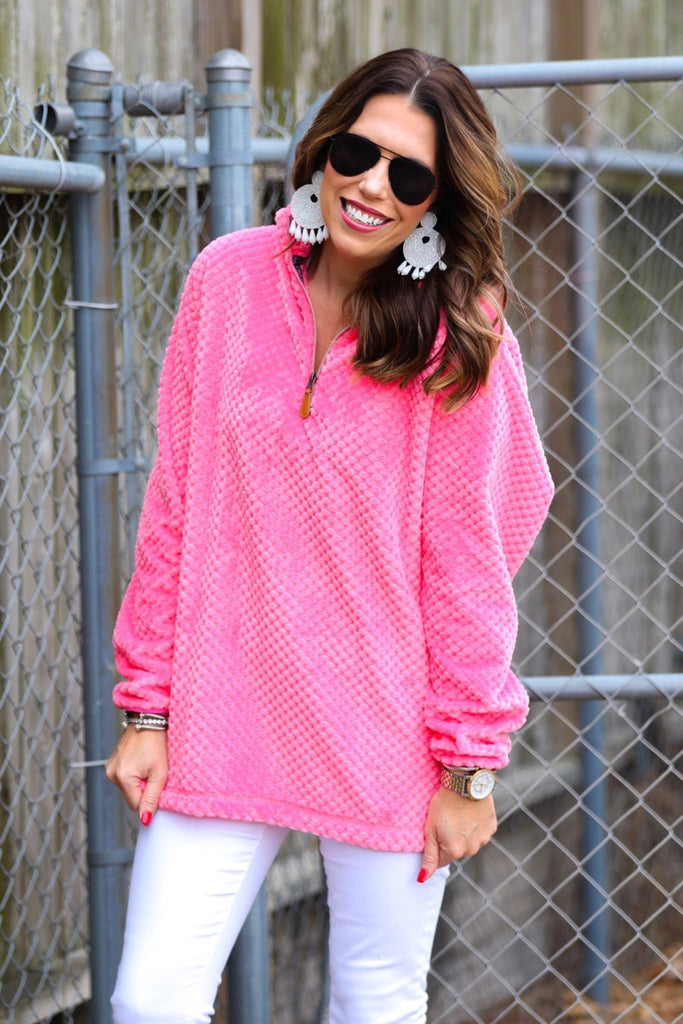 Meredith Pink Pineapple Pullover