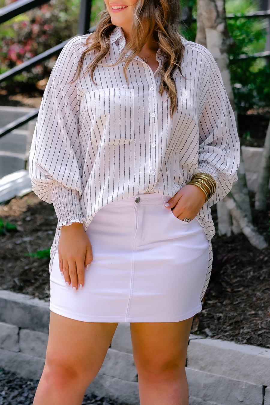 Nova White Denim Skirt SYDNEY