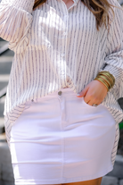 Nova White Denim Skirt SYDNEY