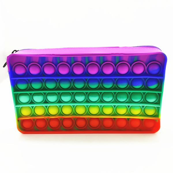 Silicone Pop-It Pencil Case (rainbow)