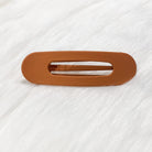 Raeh oversized spring back clip with curve design in terracotta