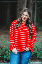 Riley Ruffle Sleeve Top RED (Sydney)