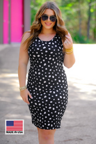 Samantha Spotted Bodycon Midi Dress MADE IN USA (SYDDNEY)