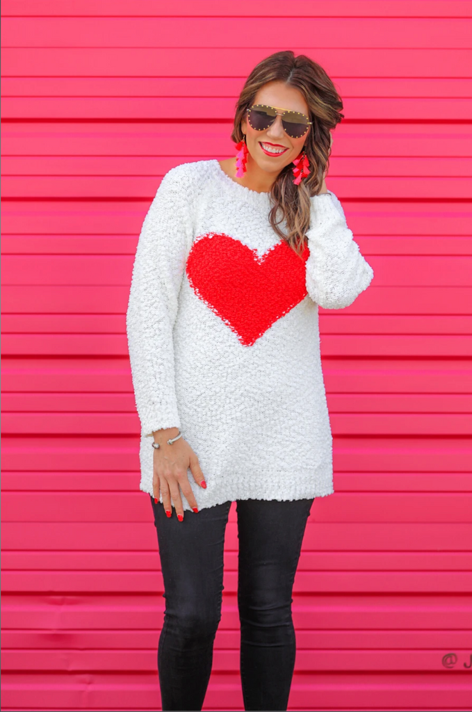 Scarlett Heart Popcorn Sweater 4