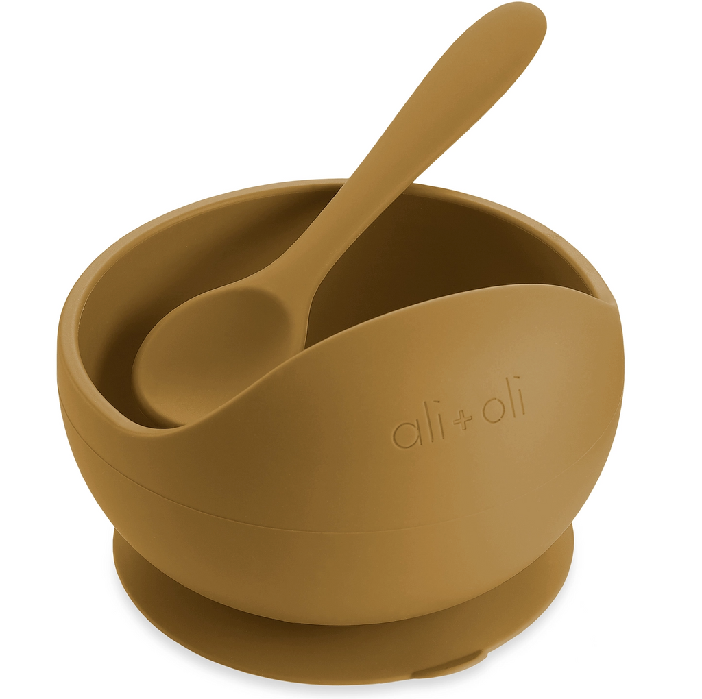 Silicone Suction Bowl & Spoon Set (Harvest)