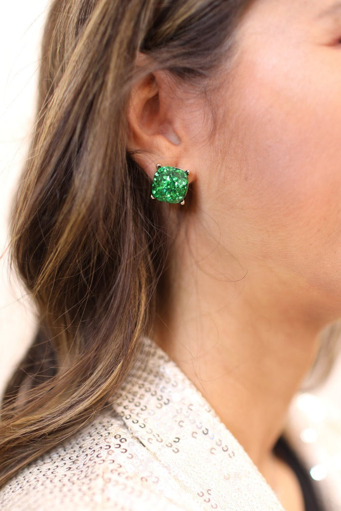 Sparkle For Days Earrings GREEN