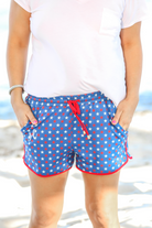 Star Spangled Drawstring Everyday Shorts BLUE (Darby)