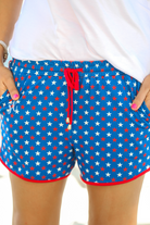 Star Spangled Drawstring Everyday Shorts BLUE (Darby)