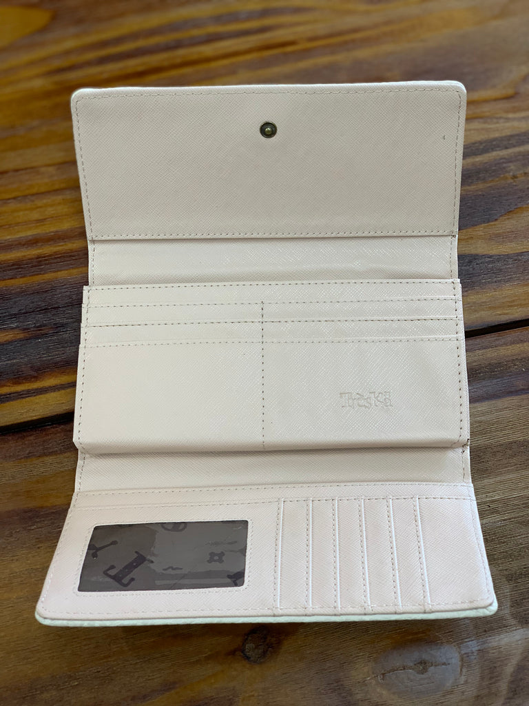 TRSK Leather Wallet - Off White (Inside)